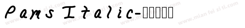 Pams Italic字体转换
